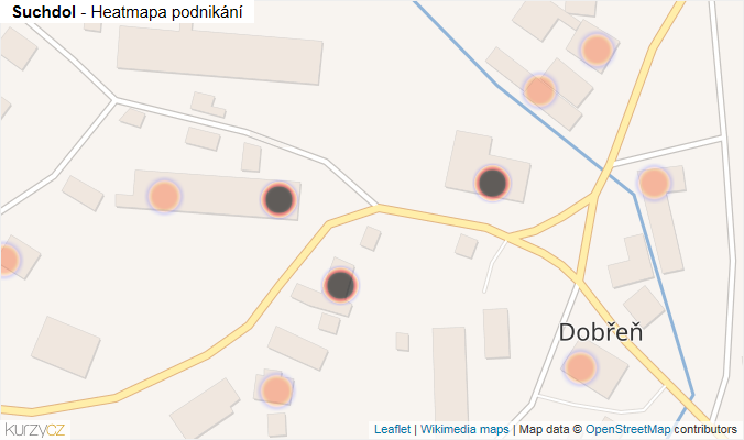 Mapa Suchdol - Firmy v obci.