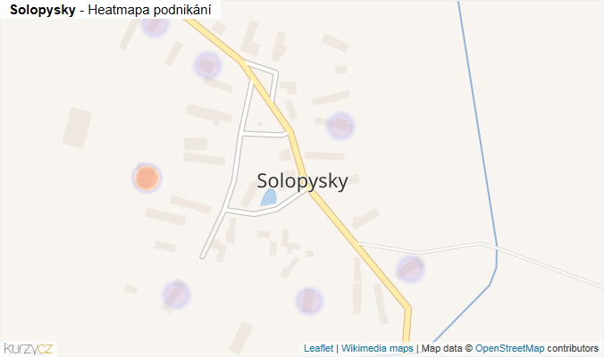 Mapa Solopysky - Firmy v části obce.