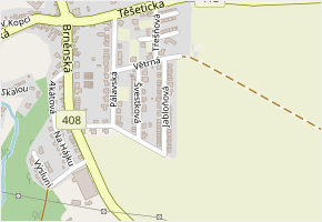 Jabloňová v obci Suchohrdly - mapa ulice