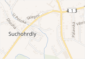 Pod Skalou v obci Suchohrdly - mapa ulice