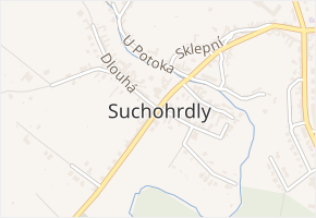 Suchohrdly v obci Suchohrdly - mapa části obce
