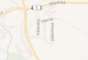 Švestková v obci Suchohrdly - mapa ulice