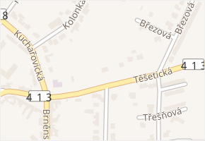 Těšetická v obci Suchohrdly - mapa ulice