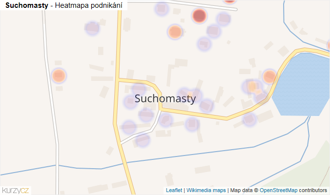 Mapa Suchomasty - Firmy v části obce.