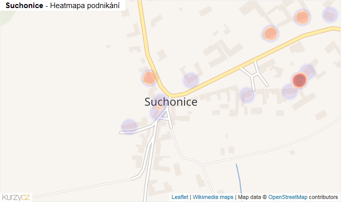 Mapa Suchonice - Firmy v části obce.
