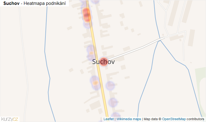 Mapa Suchov - Firmy v části obce.