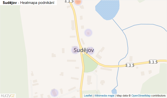 Mapa Sudějov - Firmy v části obce.