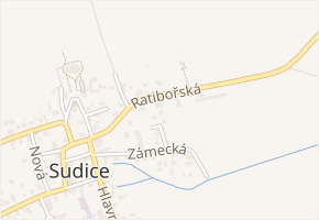 Ratibořská v obci Sudice - mapa ulice