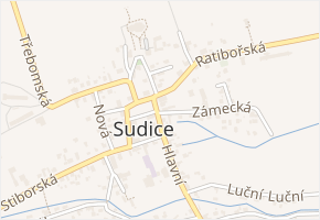 Sudice v obci Sudice - mapa části obce