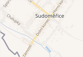 Dolní konec v obci Sudoměřice - mapa ulice