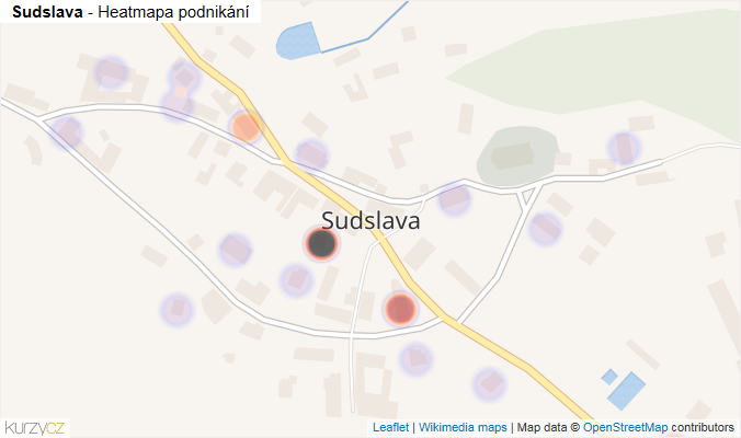 Mapa Sudslava - Firmy v části obce.