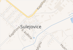 Náves v obci Sulejovice - mapa ulice