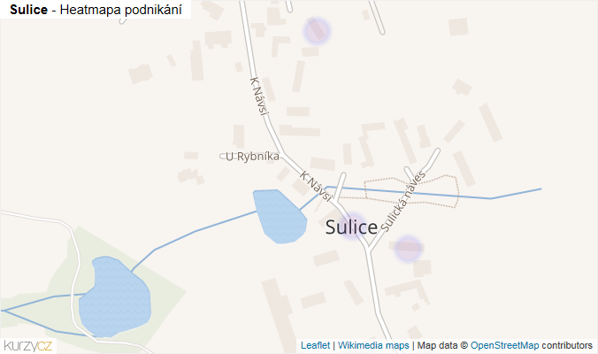 Mapa Sulice - Firmy v obci.