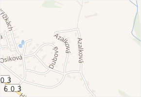 Azalková v obci Sulice - mapa ulice