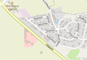 Kaštanová v obci Sulice - mapa ulice