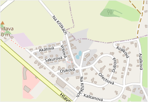 Na Křížkách v obci Sulice - mapa ulice