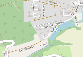 Obrněná v obci Sulice - mapa ulice