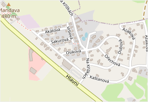 Osiková v obci Sulice - mapa ulice