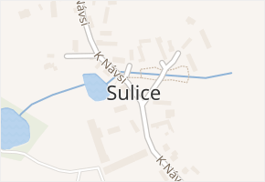 Sulice v obci Sulice - mapa části obce