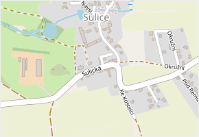 Sulická v obci Sulice - mapa ulice