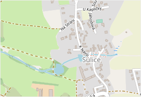 U Rybníka v obci Sulice - mapa ulice