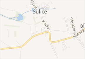 Zadní v obci Sulice - mapa ulice