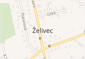 Želivec v obci Sulice - mapa ulice
