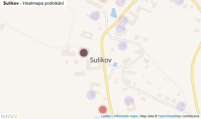 Mapa Sulíkov - Firmy v části obce.