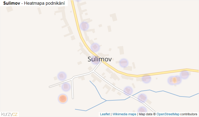 Mapa Sulimov - Firmy v části obce.