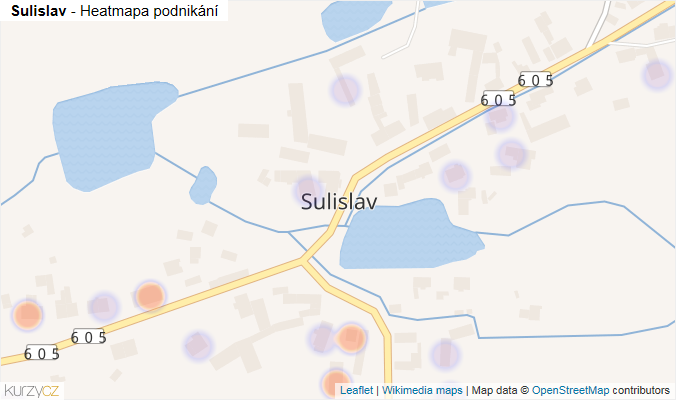 Mapa Sulislav - Firmy v části obce.