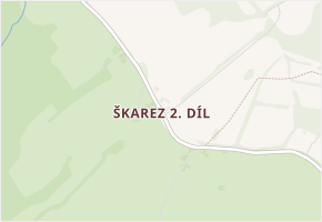 Škarez 2.díl v obci Šumavské Hoštice - mapa části obce