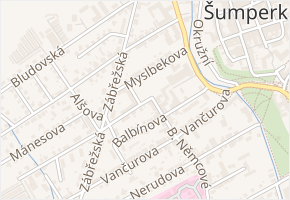 Dvořákovo nám. v obci Šumperk - mapa ulice