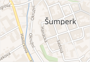 Hanácká v obci Šumperk - mapa ulice