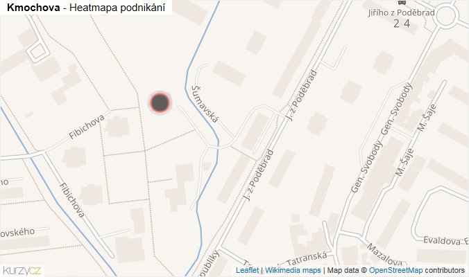 Mapa Kmochova - Firmy v ulici.