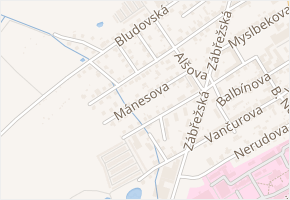 Mánesova v obci Šumperk - mapa ulice