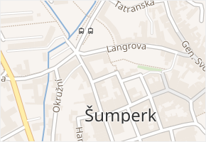 Na hradbách v obci Šumperk - mapa ulice