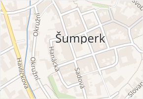nám. Míru v obci Šumperk - mapa ulice