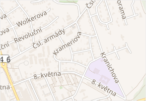 Olomoucká v obci Šumperk - mapa ulice