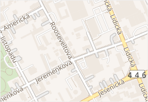Rooseveltova v obci Šumperk - mapa ulice