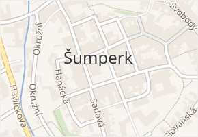Šumperk v obci Šumperk - mapa části obce