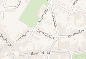 Terezínská v obci Šumperk - mapa ulice