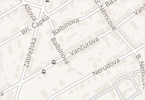 Vančurova v obci Šumperk - mapa ulice