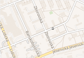 Zborovská v obci Šumperk - mapa ulice