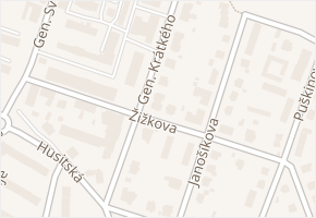 Žižkova v obci Šumperk - mapa ulice