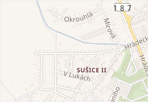 Československé armády v obci Sušice - mapa ulice