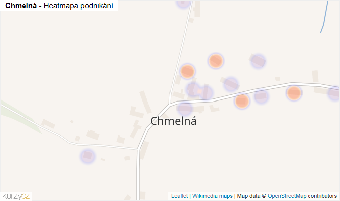 Mapa Chmelná - Firmy v části obce.