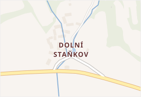 Dolní Staňkov v obci Sušice - mapa části obce