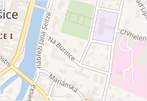 Na Burince v obci Sušice - mapa ulice