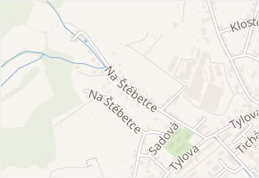 Na Štěbetce v obci Sušice - mapa ulice