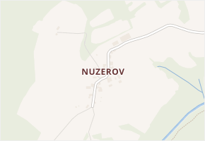 Nuzerov v obci Sušice - mapa části obce